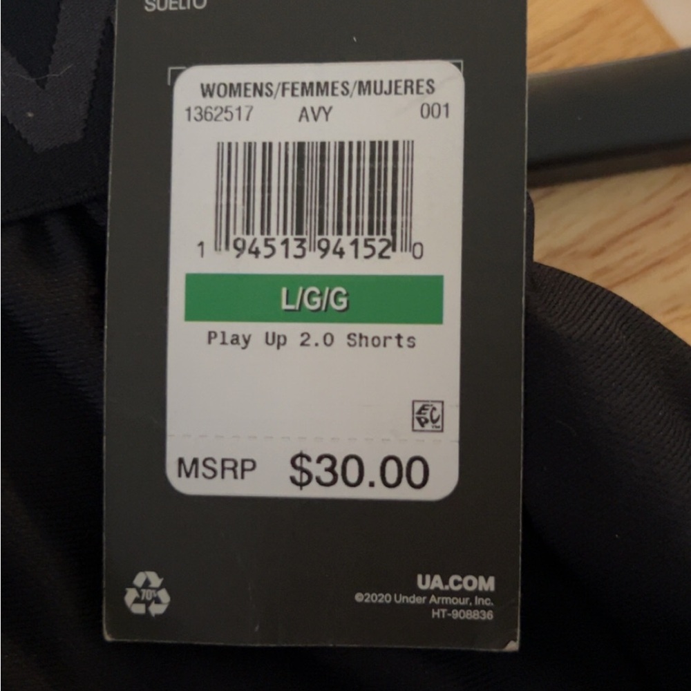 Under Armour Women's Play Up 2.0 Shorts - Black - Picture 4 of 6